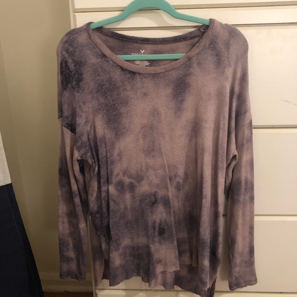 AMERICAN EAGLE Purple Tie Dye Shirt